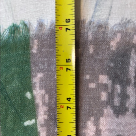 Moma Artistic Floral Scarf - Red, Pink, Green - Picture 5 of 7